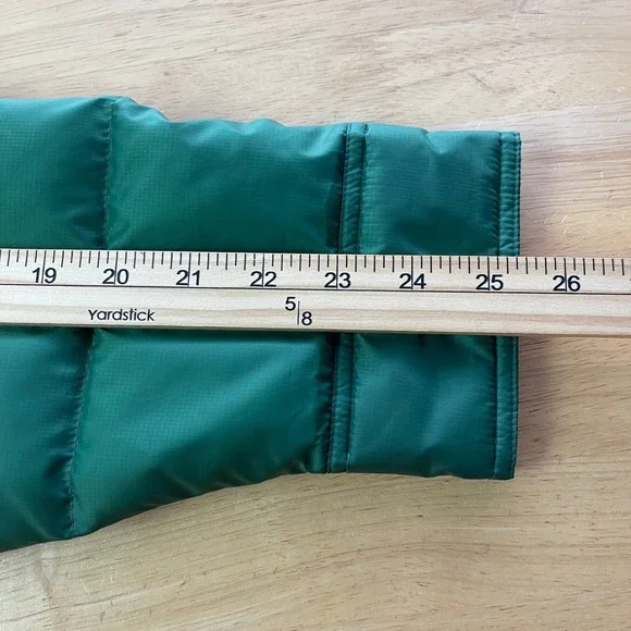 Duluth Trading Co Mens Large Down Quilted Puffer Jacket Forest Green Snap Up - Picture 7 of 11
